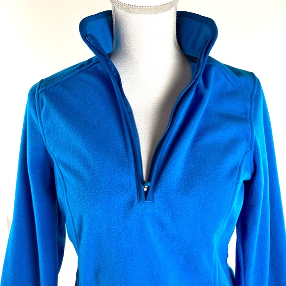 Lands’ End | Intense Blue Fleece Pullover XS NWOT - Picture 2 of 10